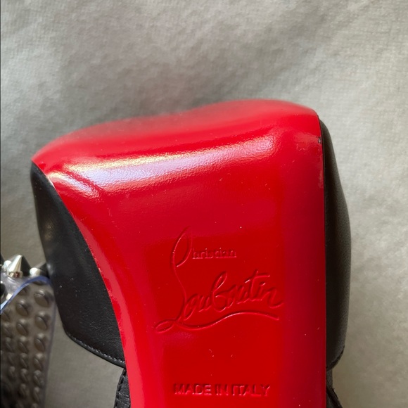 NWT❤️Christian Louboutin❤️Levita Girl 120 Leather and PVC Heels - Picture 10 of 11